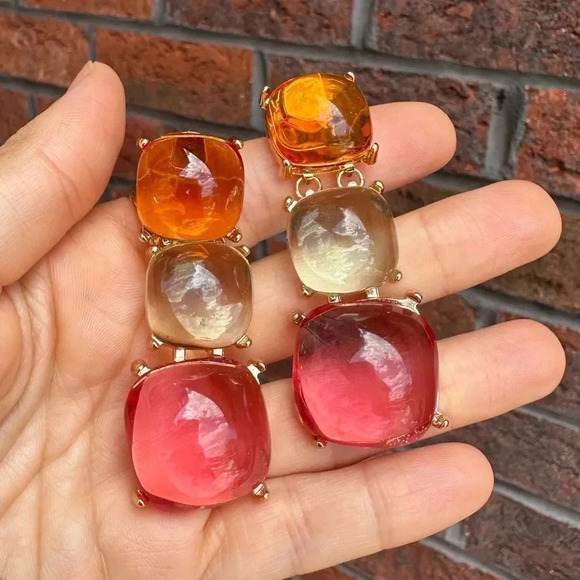 Zara Colorful Jewel Earrings - Picture 3 of 9